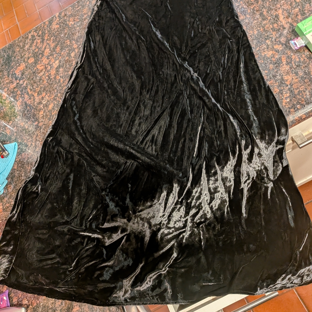 Elegant Black Velvet Gown